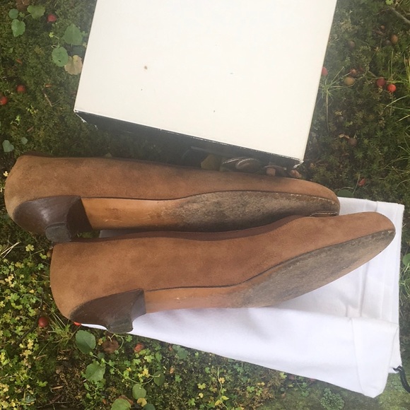 Moschino brown suede flats flower trim - Picture 4 of 6